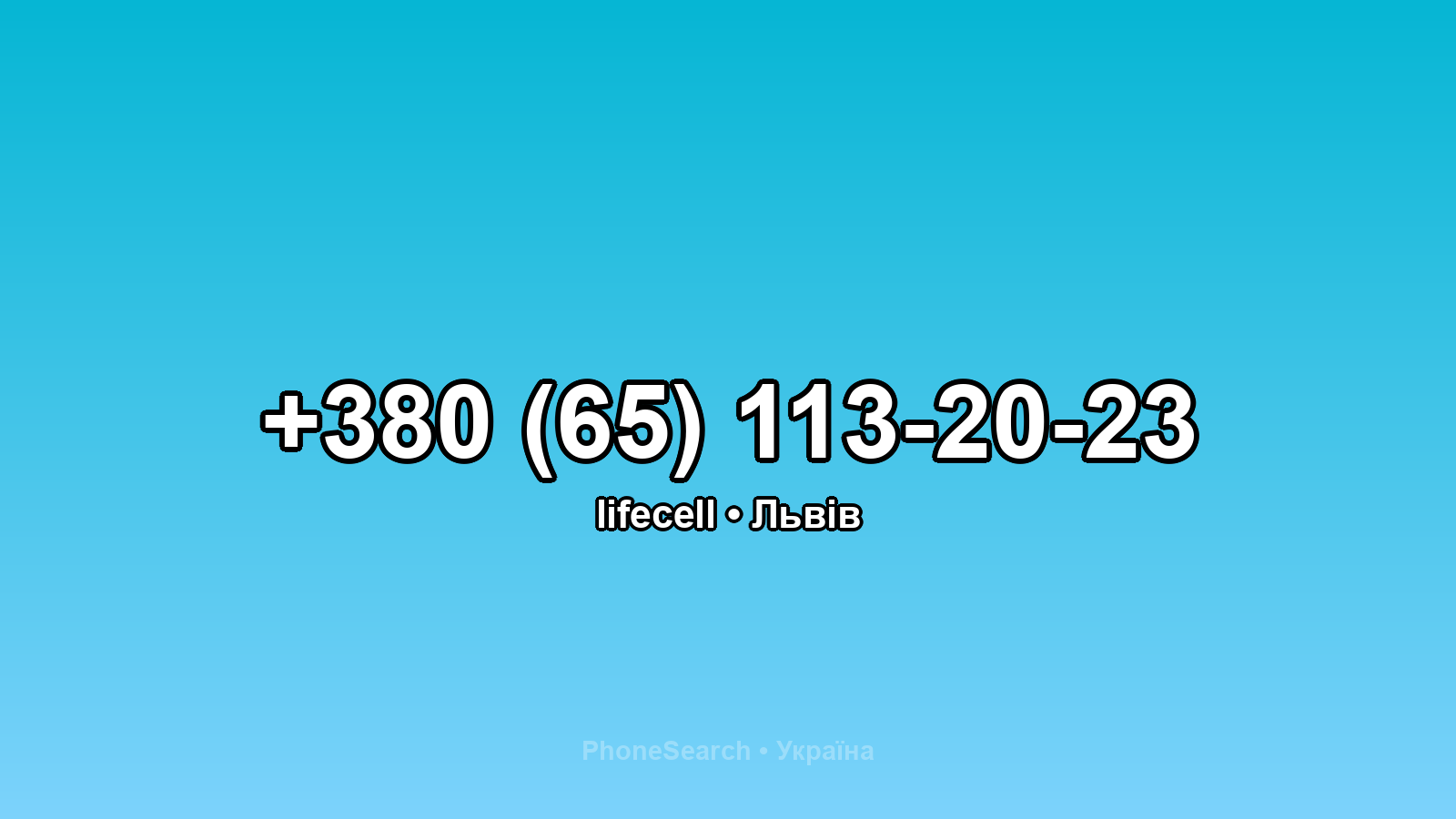Номер +380 (65) 113-20-23 - вариант 2