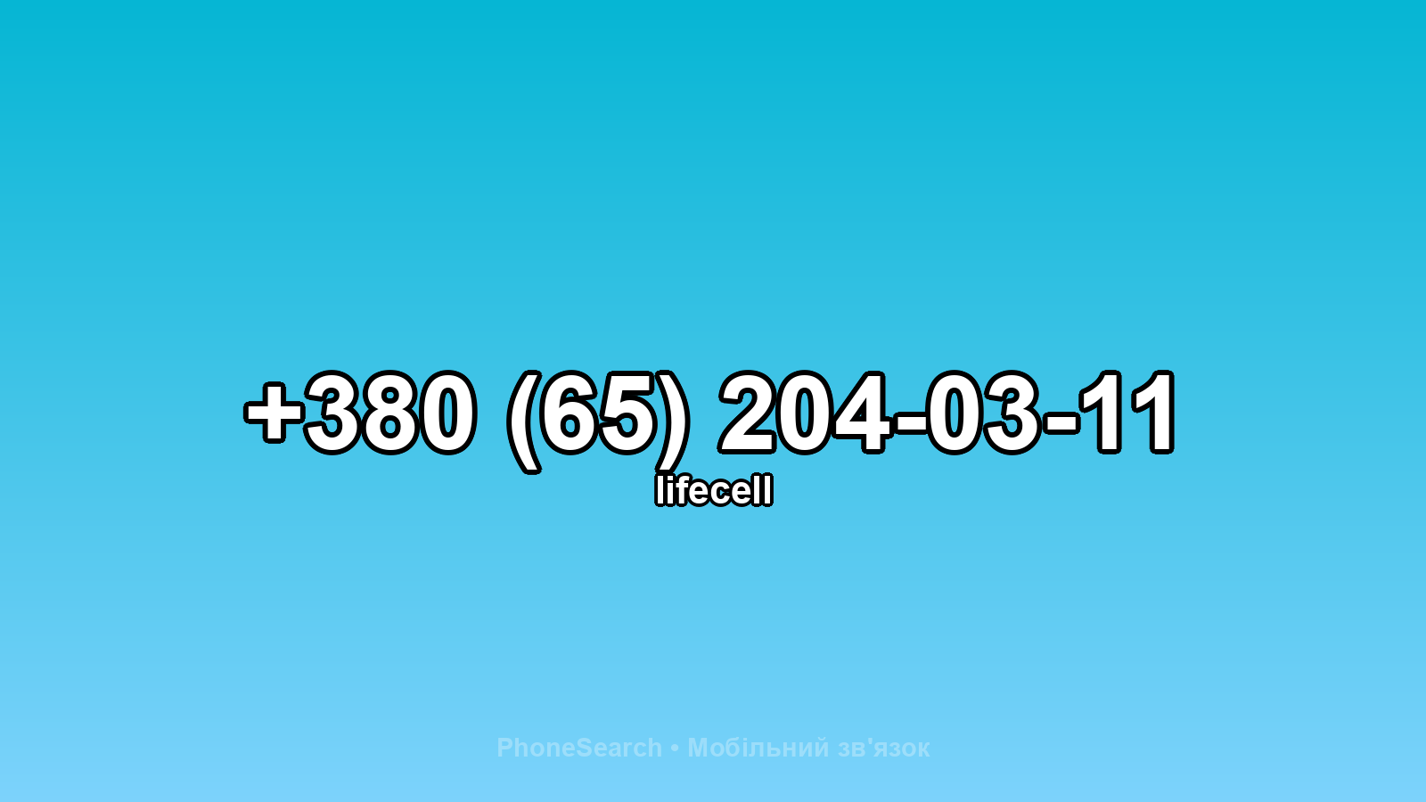 Номер +380 (65) 204-03-11 - вариант 1