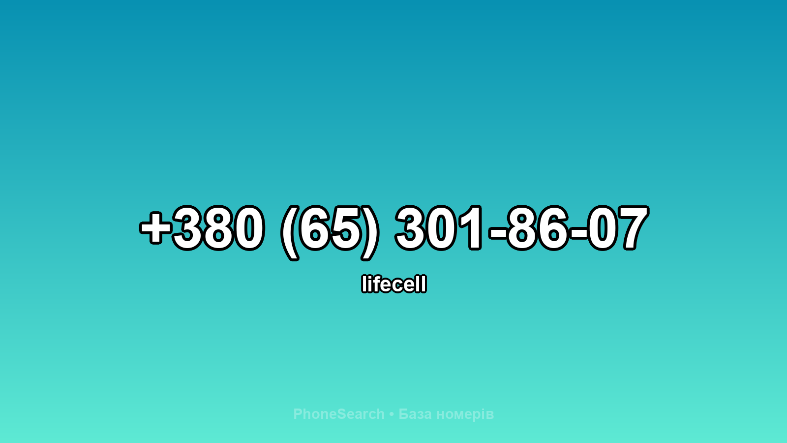 Номер +380 (65) 301-86-07 - вариант 2