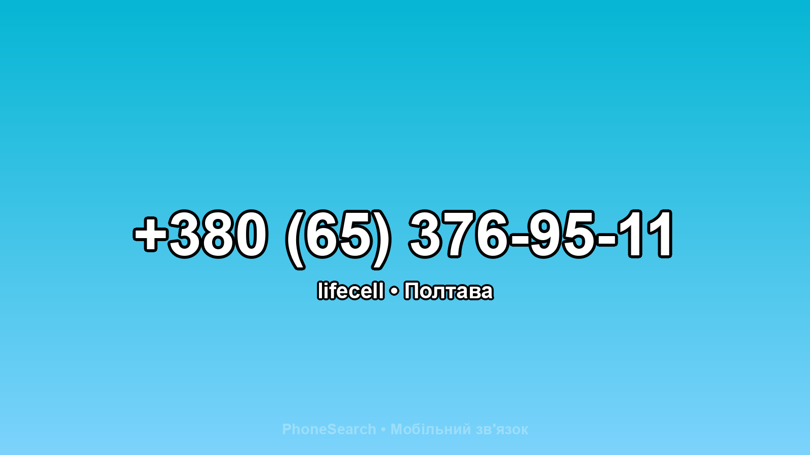 Номер +380 (65) 376-95-11 - вариант 1