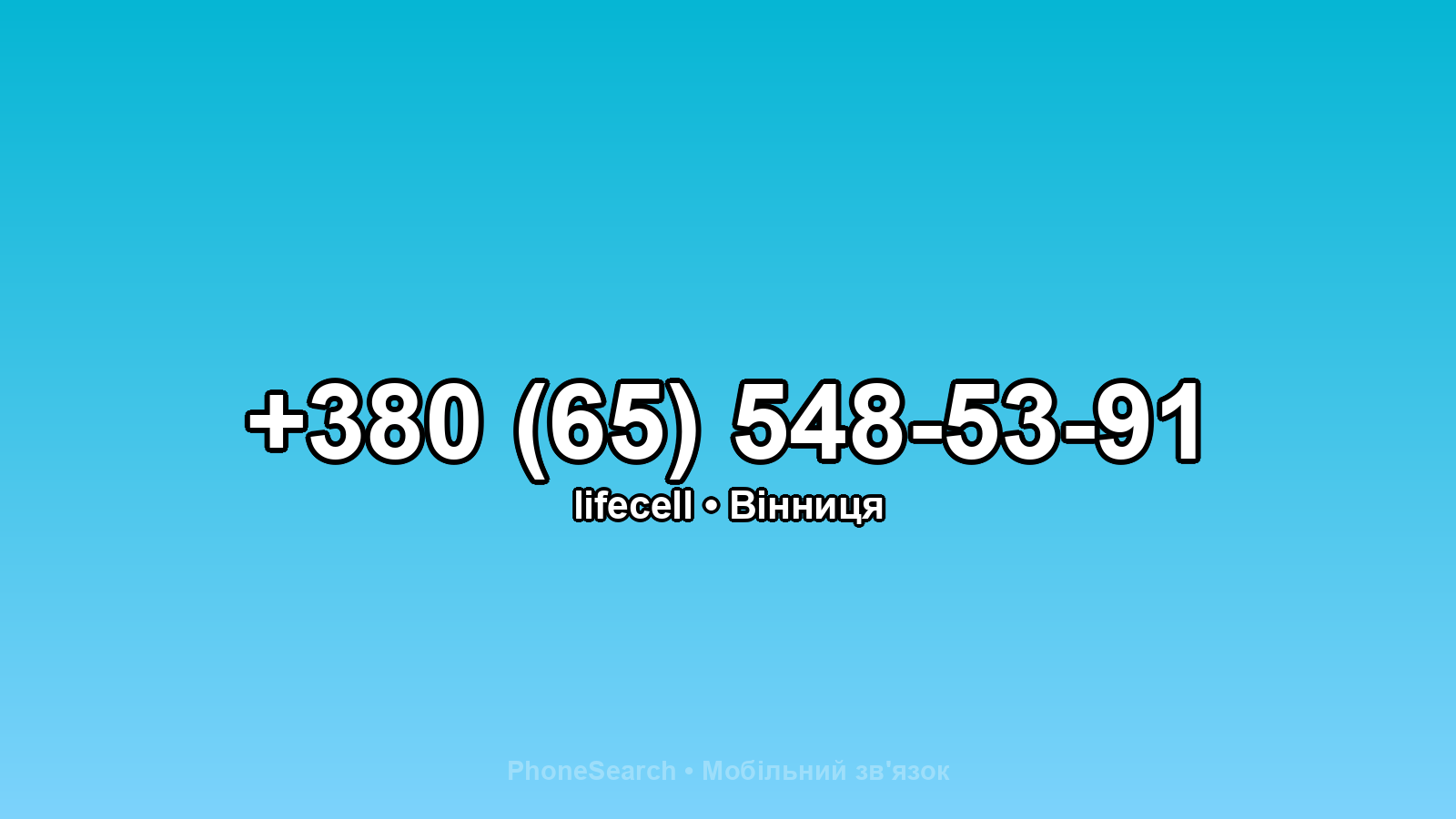 Номер +380 (65) 548-53-91 - вариант 2