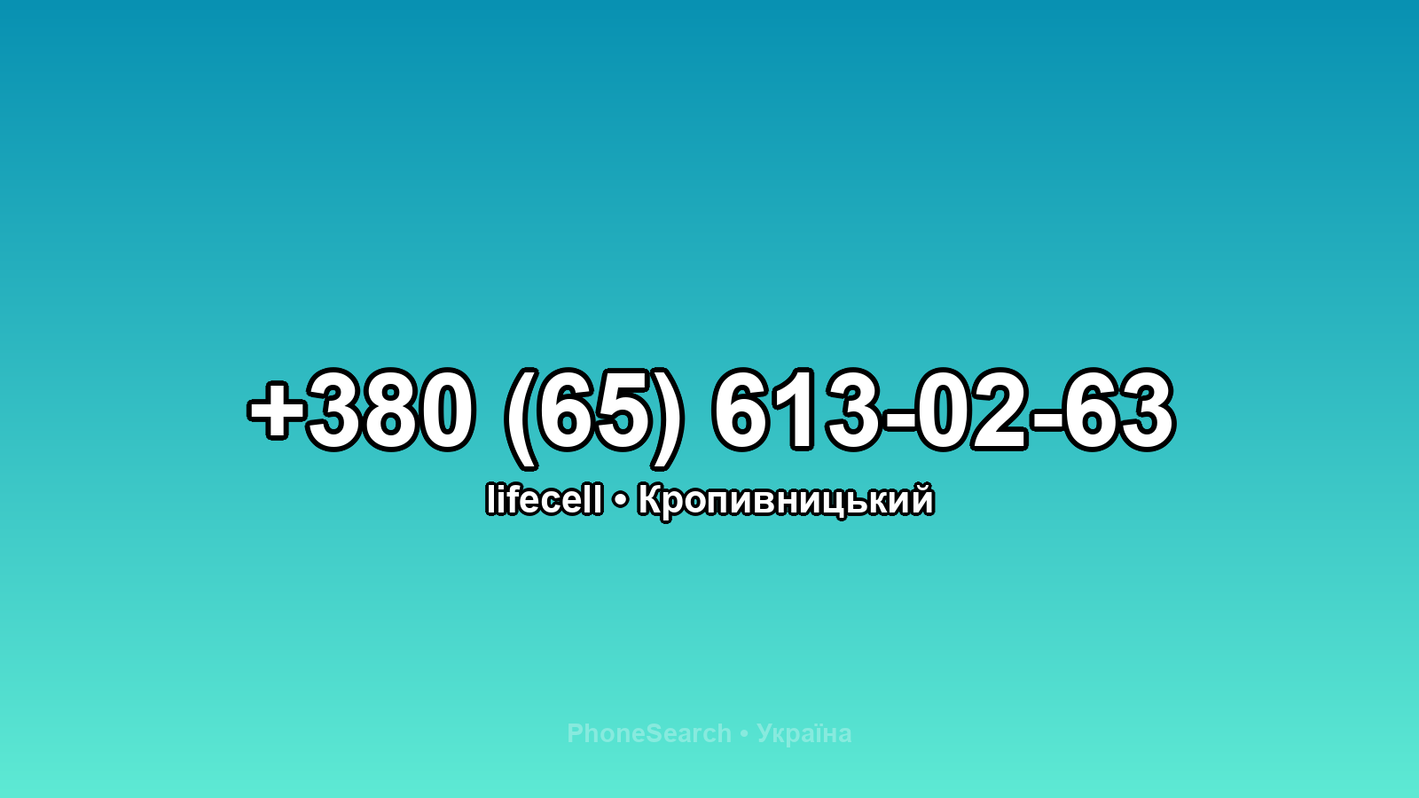 Номер +380 (65) 613-02-63 - вариант 1