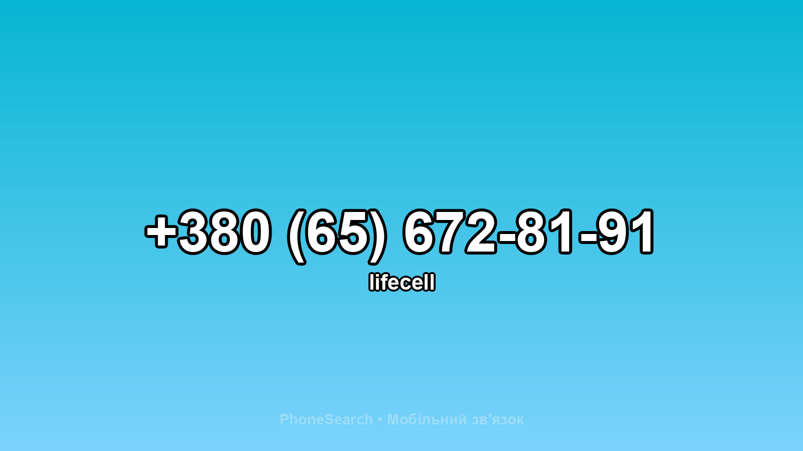 Номер +380 (65) 672-81-91 - вариант 2