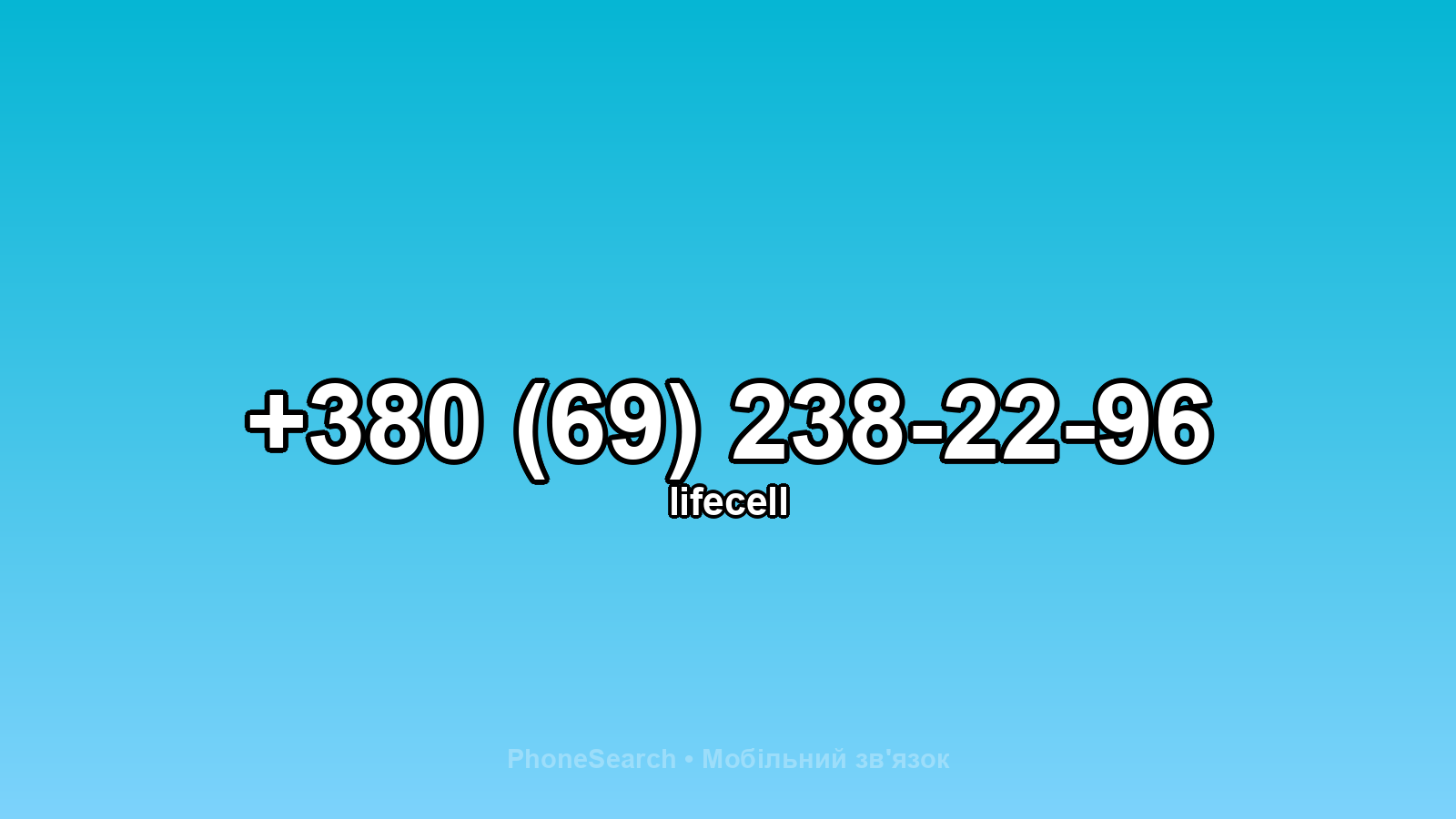 Номер +380 (69) 238-22-96 - вариант 1