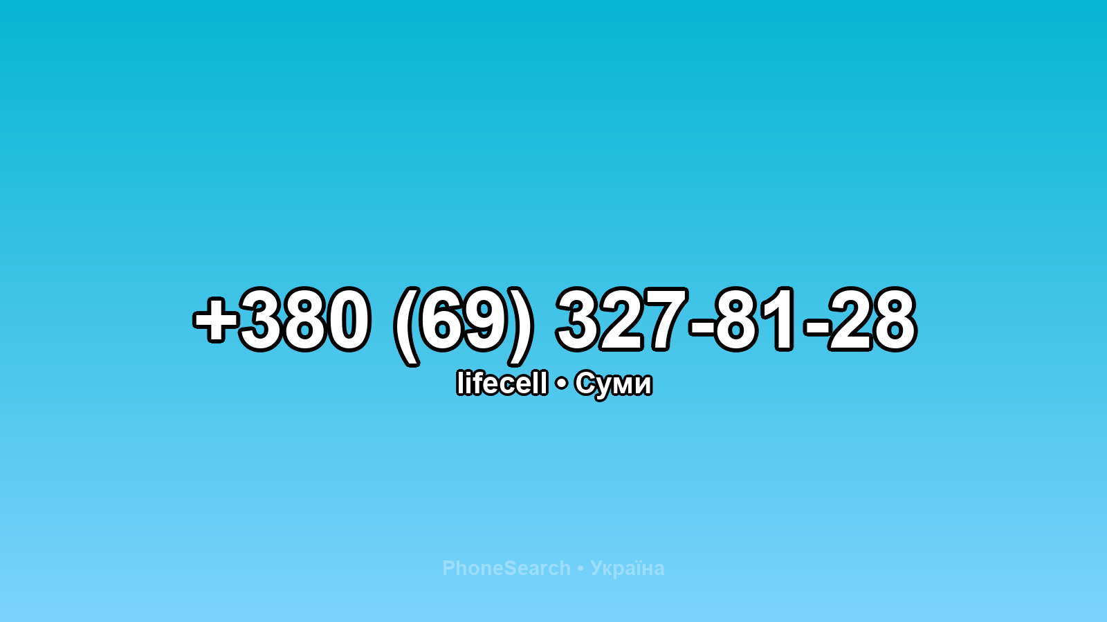 Номер +380 (69) 327-81-28 - вариант 1