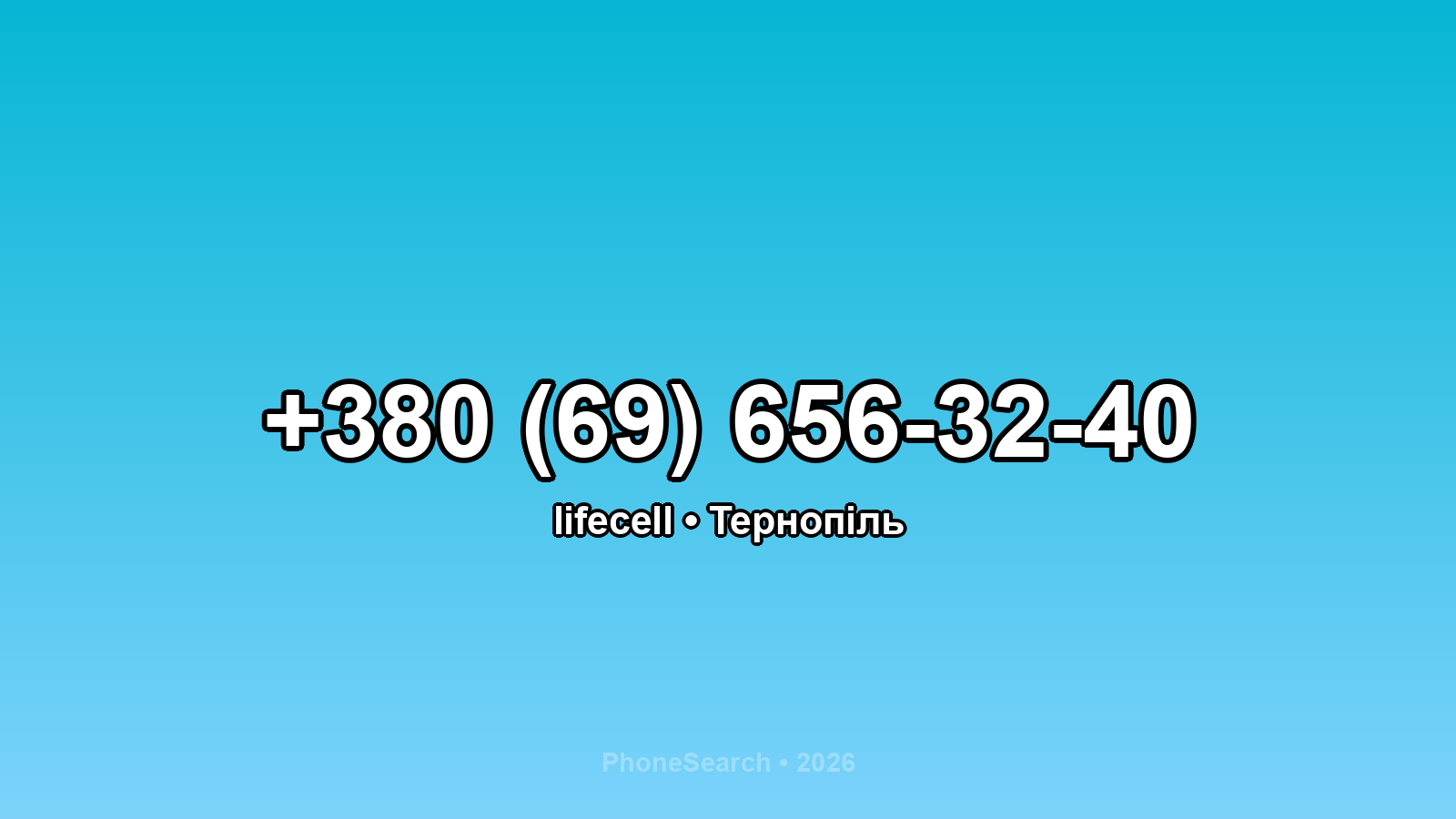 Номер +380 (69) 656-32-40 - вариант 2