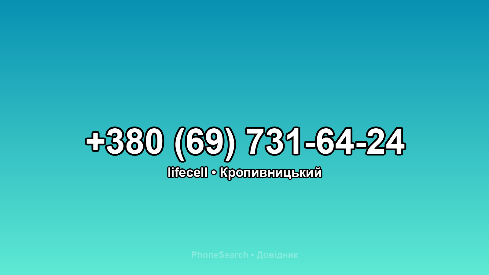 Номер +380 (69) 731-64-24 - вариант 2