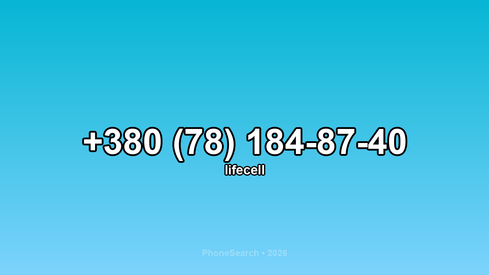 Номер +380 (78) 184-87-40 - вариант 2