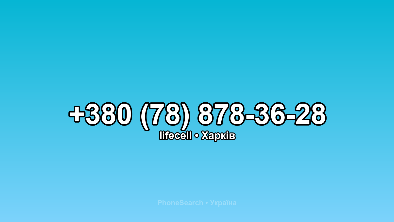 Номер +380 (78) 878-36-28 - вариант 1