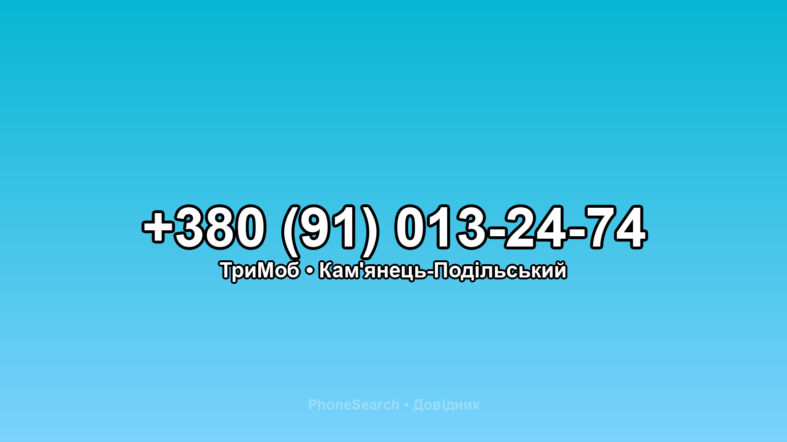 Номер +380 (91) 013-24-74 - вариант 2