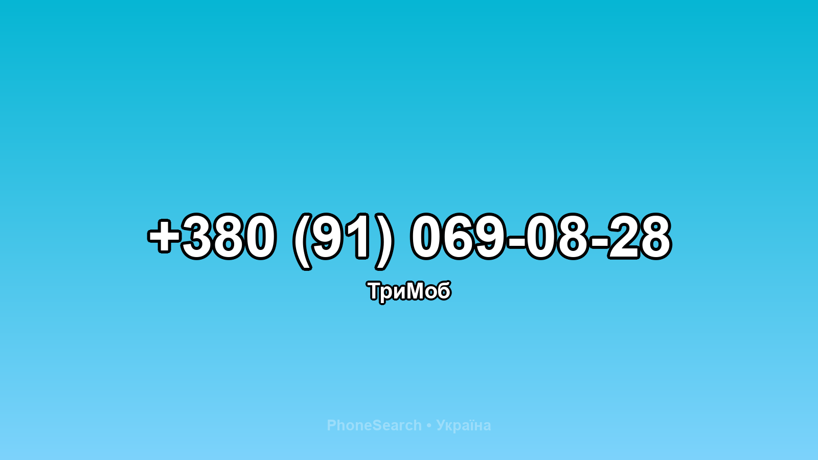 Номер +380 (91) 069-08-28 - вариант 1