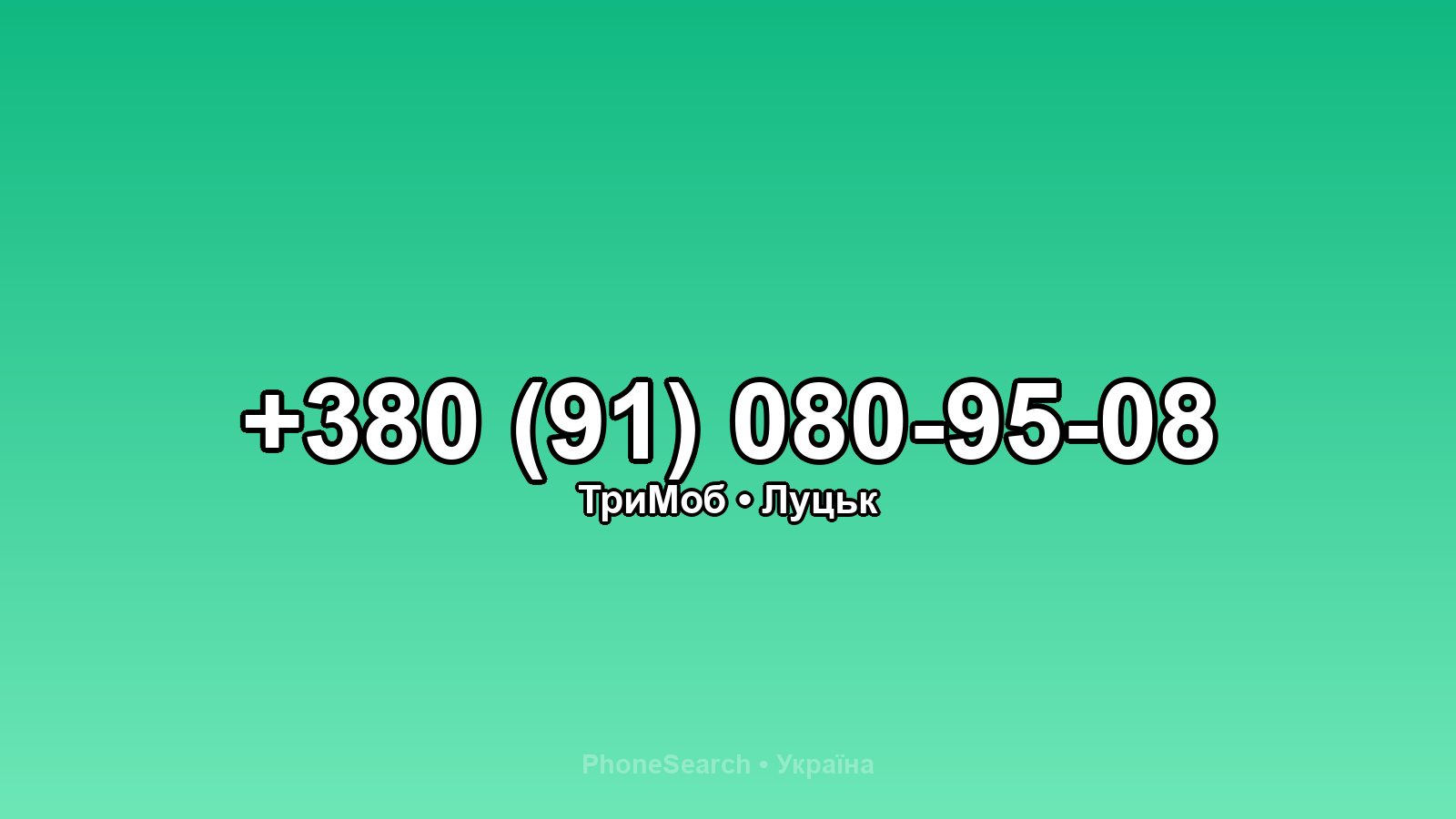 Номер +380 (91) 080-95-08 - вариант 2
