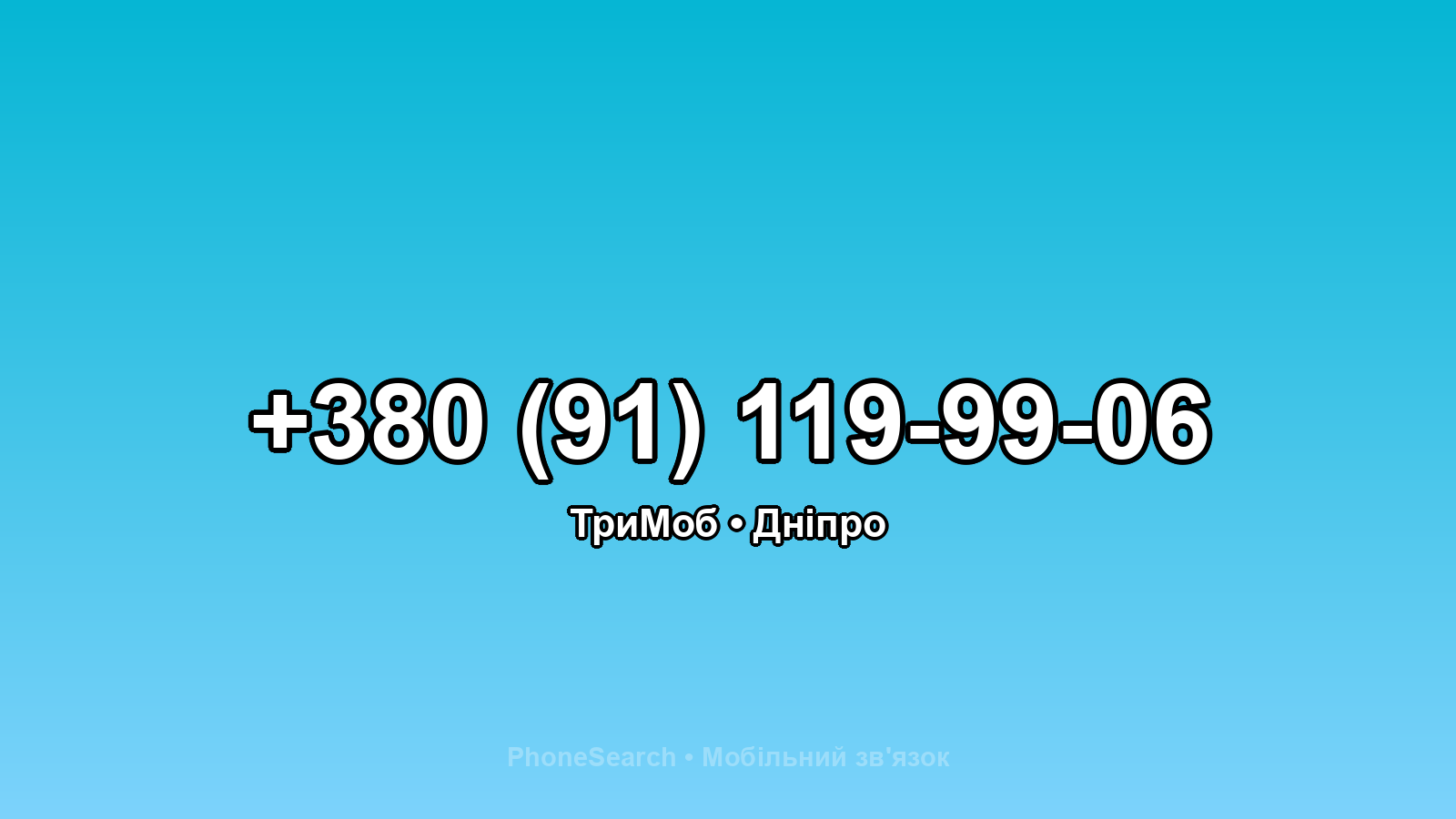 Номер +380 (91) 119-99-06 - вариант 2