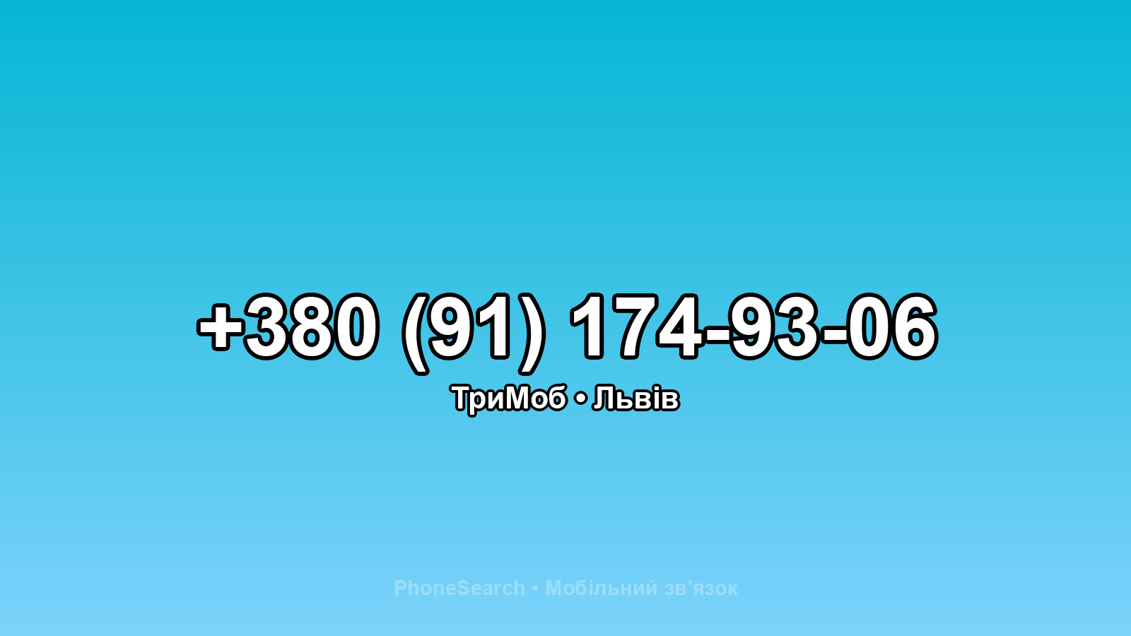 Номер +380 (91) 174-93-06 - вариант 2