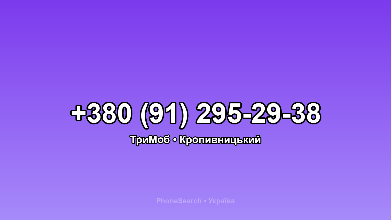 Номер +380 (91) 295-29-38 - вариант 1
