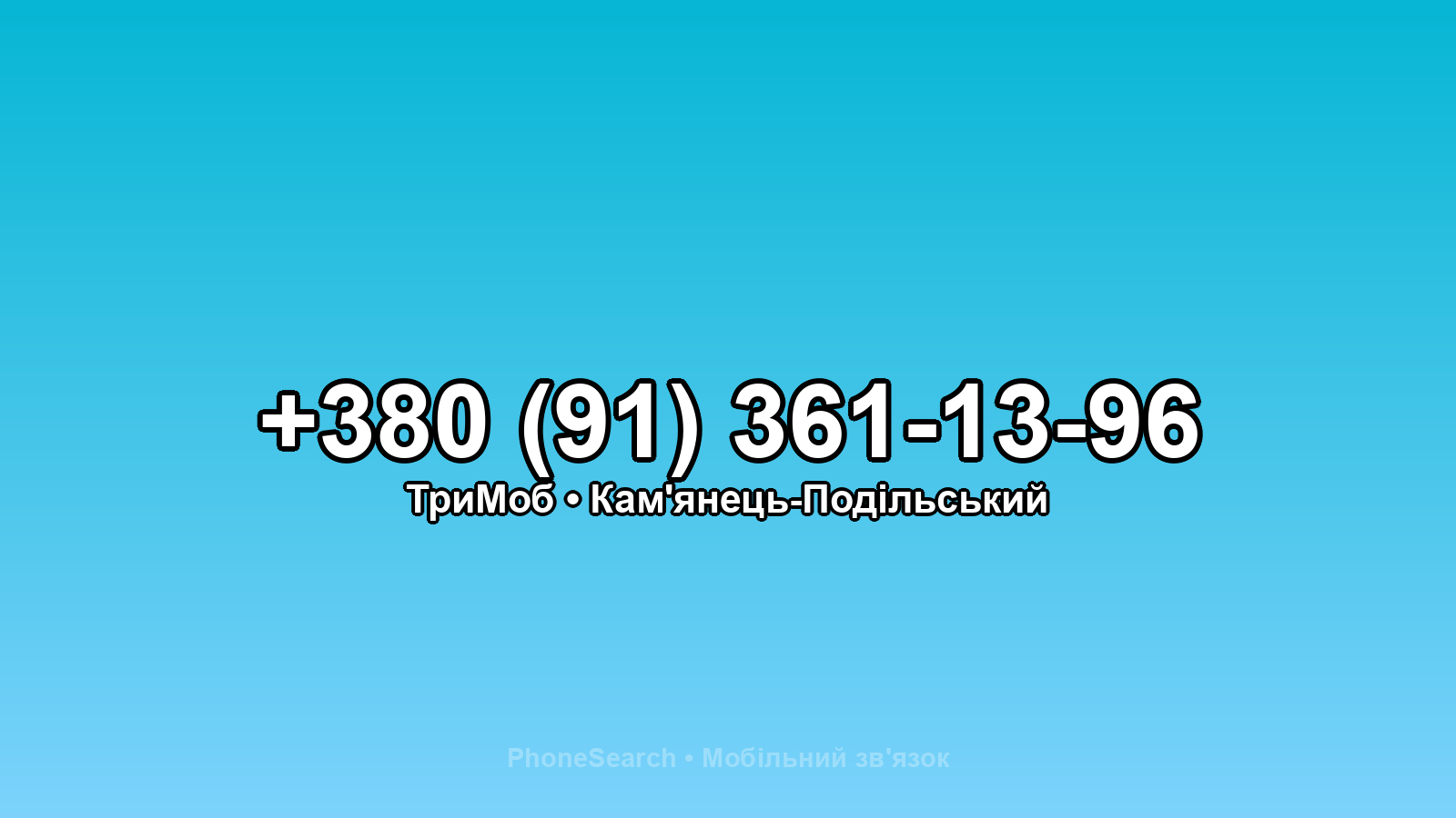 Номер +380 (91) 361-13-96 - вариант 1