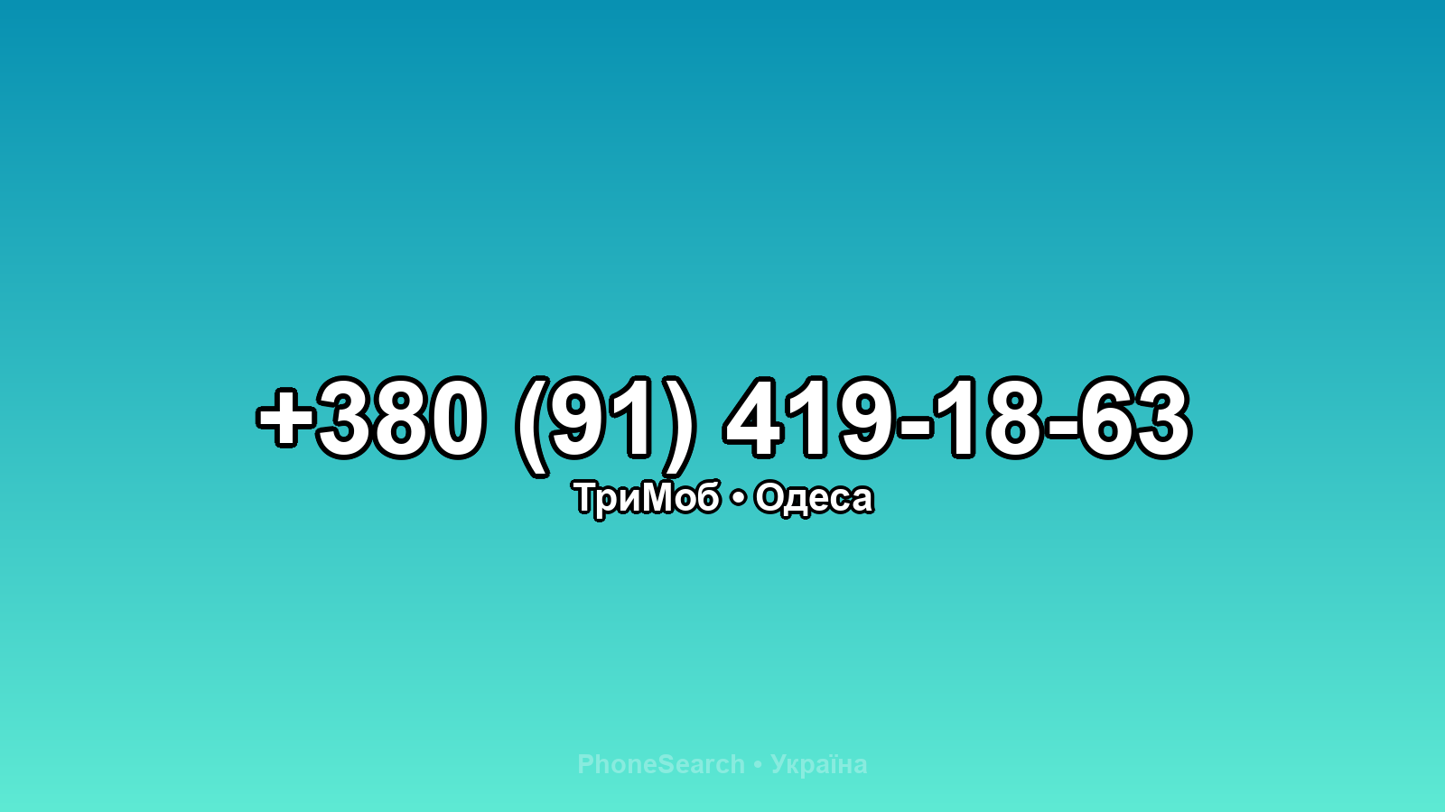 Номер +380 (91) 419-18-63 - вариант 1