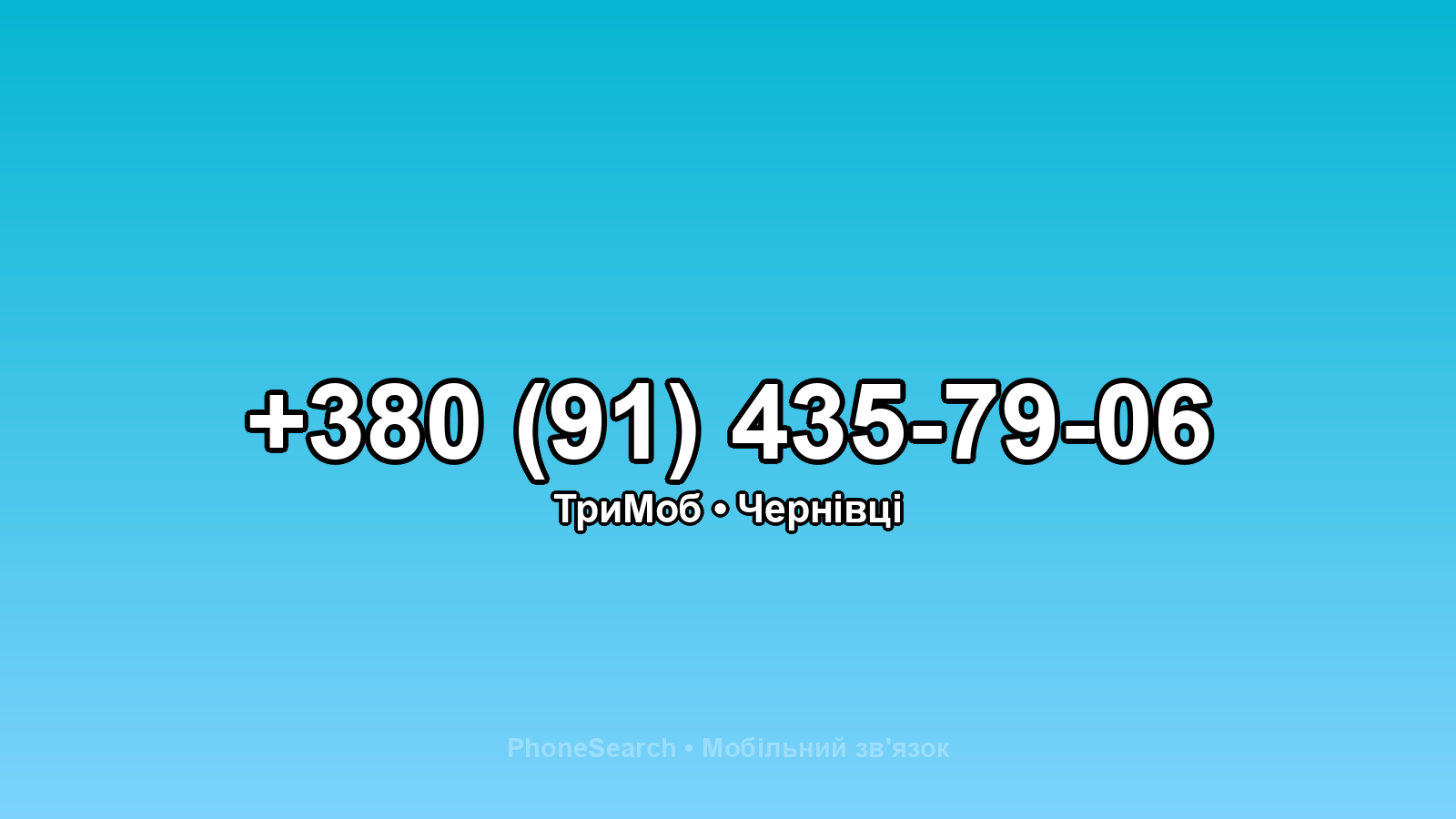 Номер +380 (91) 435-79-06 - вариант 2