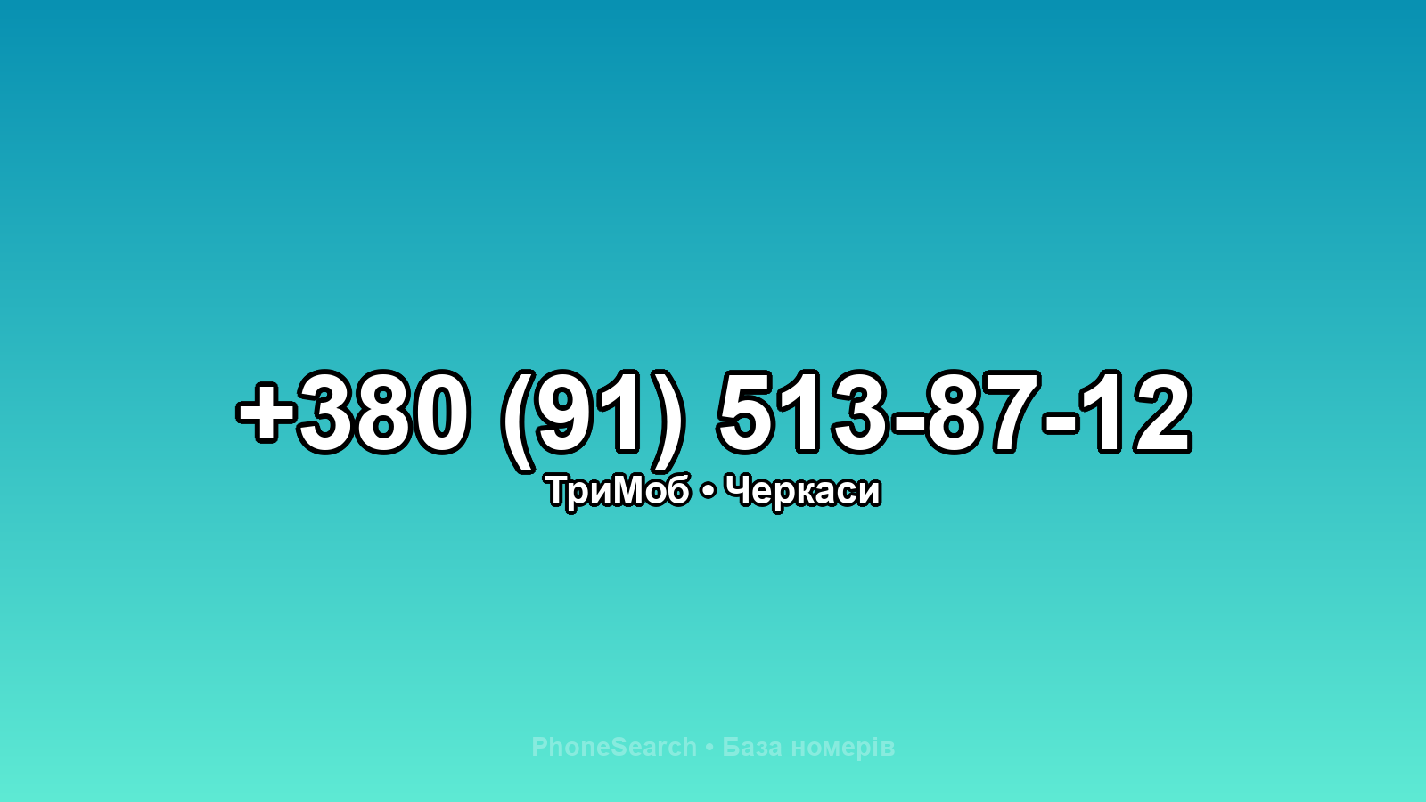 Номер +380 (91) 513-87-12 - вариант 1