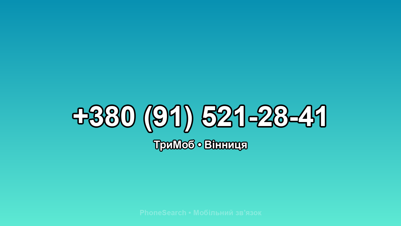 Номер +380 (91) 521-28-41 - вариант 2