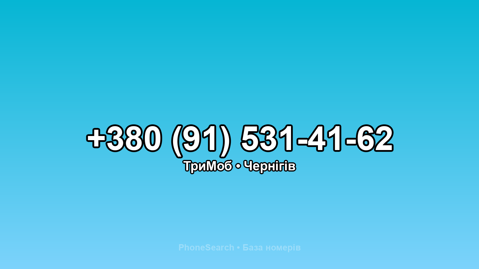 Номер +380 (91) 531-41-62 - вариант 1