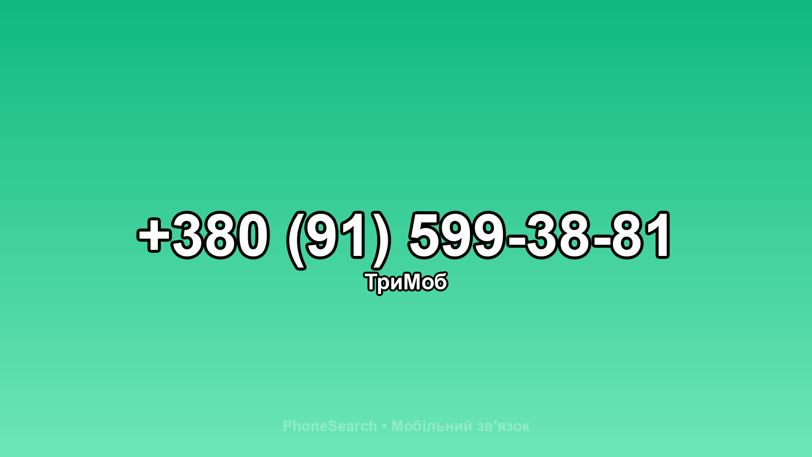 Номер +380 (91) 599-38-81 - вариант 1