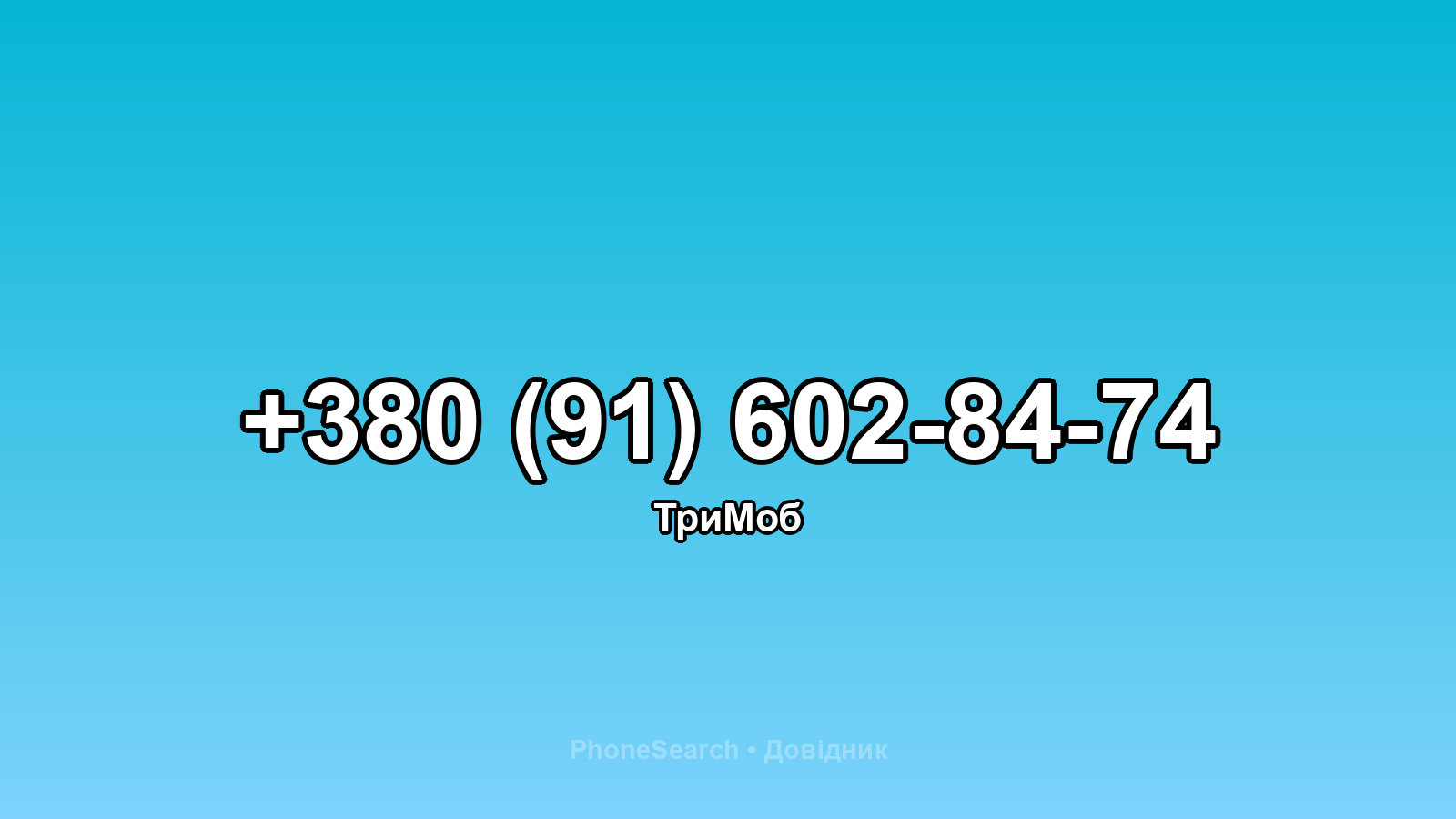 Номер +380 (91) 602-84-74 - вариант 2