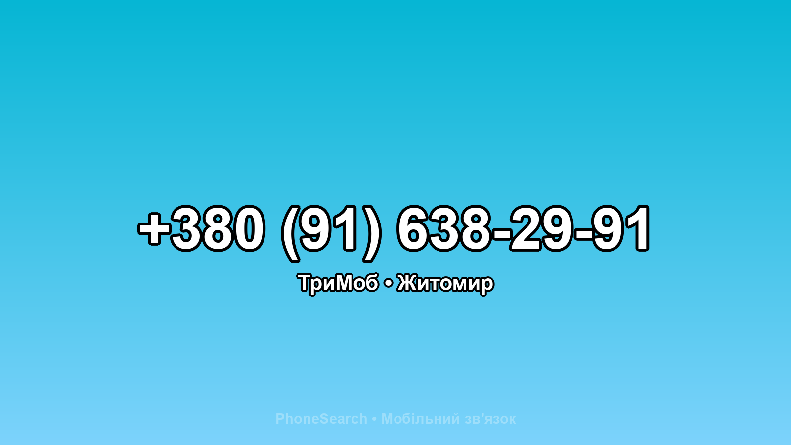 Номер +380 (91) 638-29-91 - вариант 2