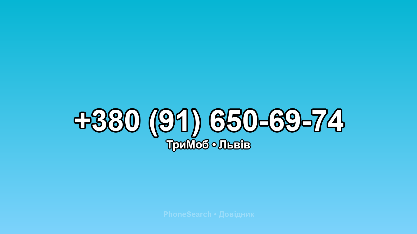 Номер +380 (91) 650-69-74 - вариант 2