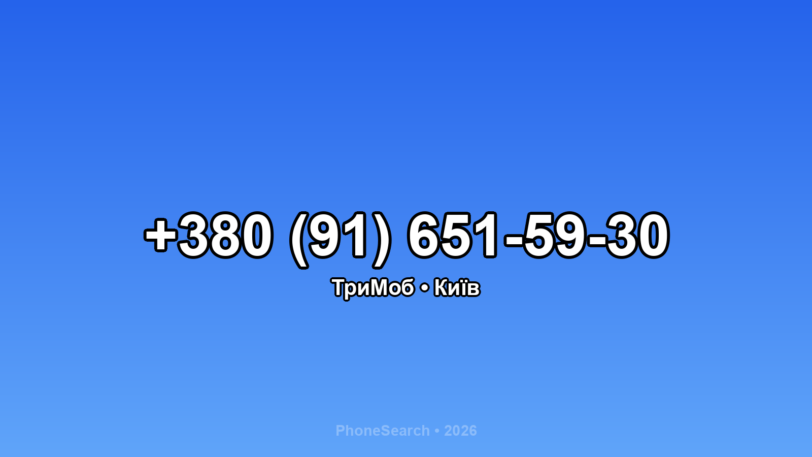 Номер +380 (91) 651-59-30 - вариант 2