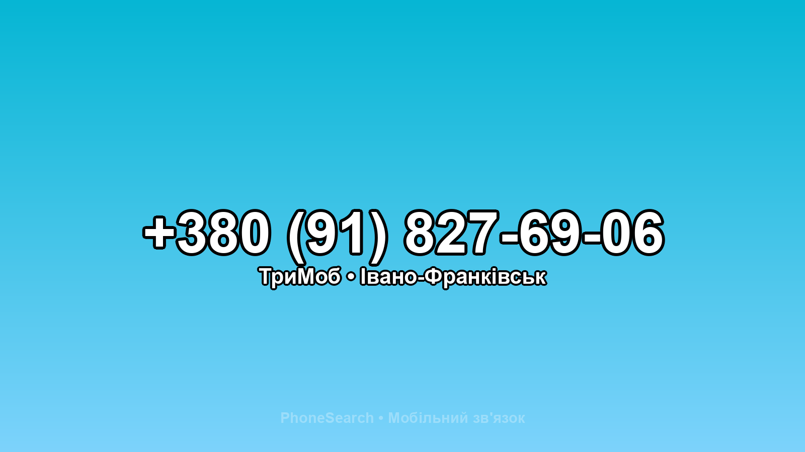 Номер +380 (91) 827-69-06 - вариант 2