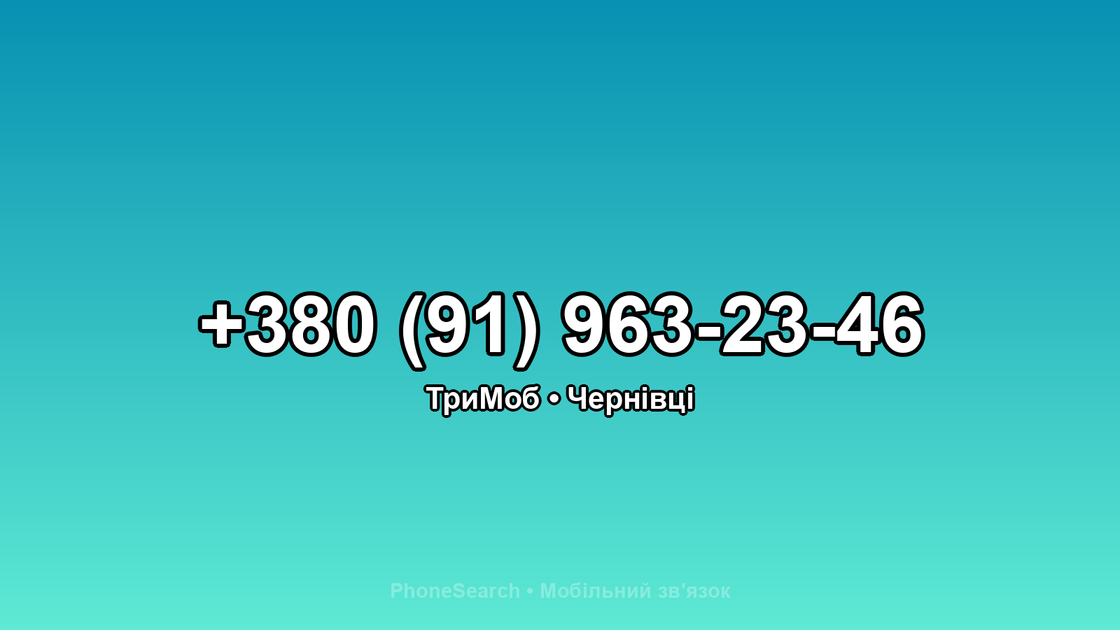 Номер +380 (91) 963-23-46 - вариант 1
