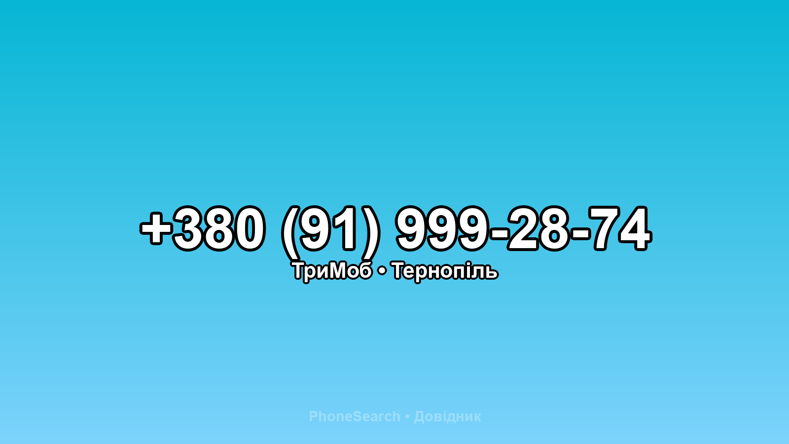 Номер +380 (91) 999-28-74 - вариант 2