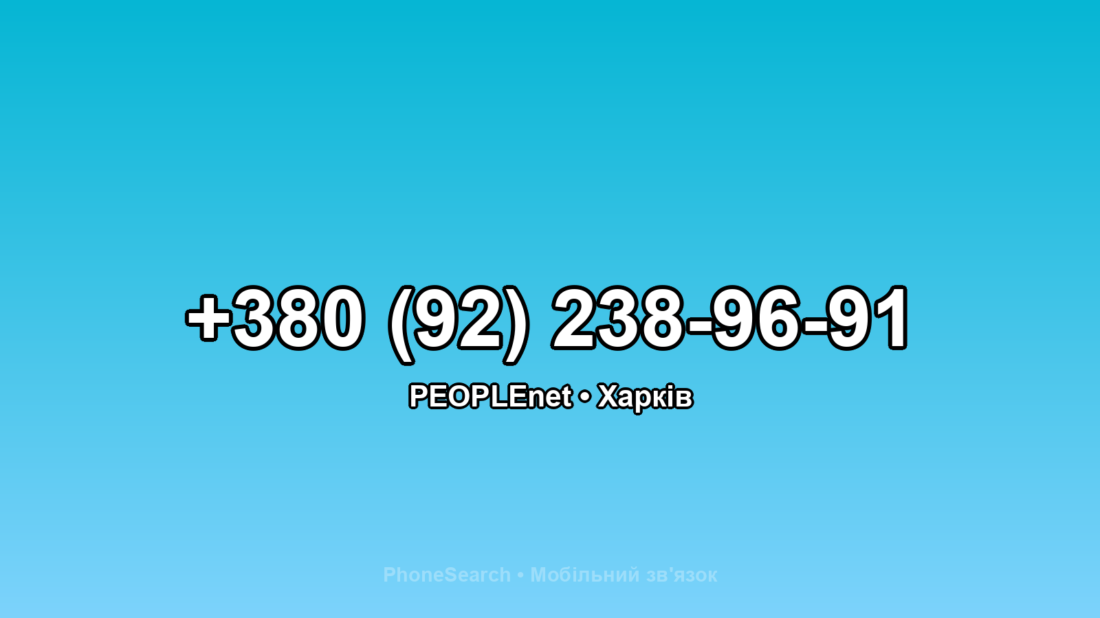 Номер +380 (92) 238-96-91 - вариант 2