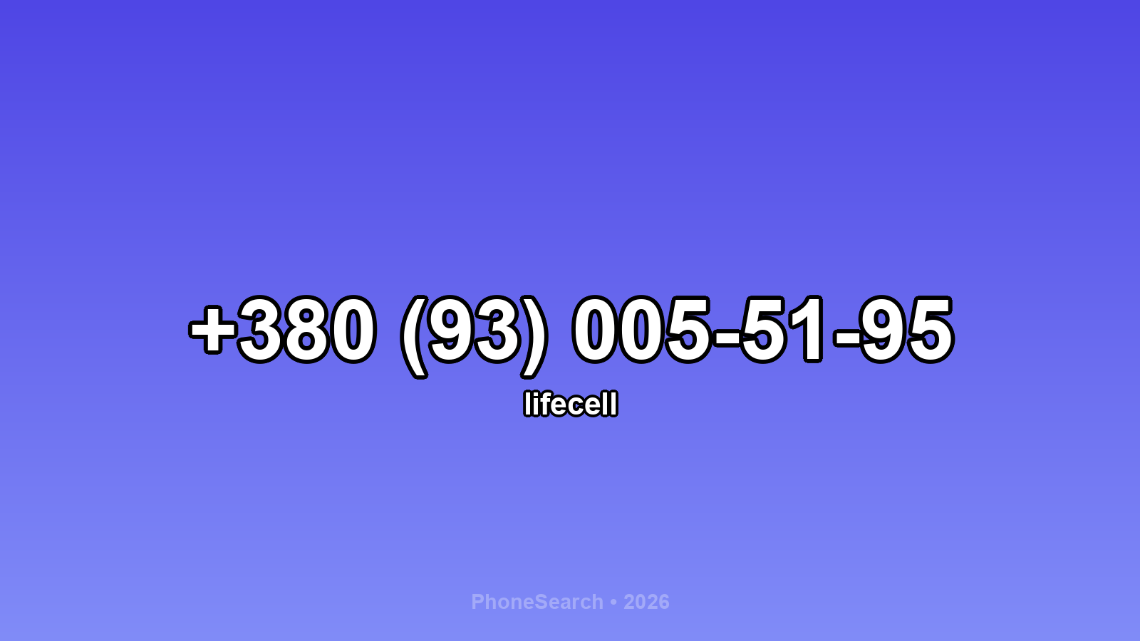 Номер +380 (93) 005-51-95 - вариант 1