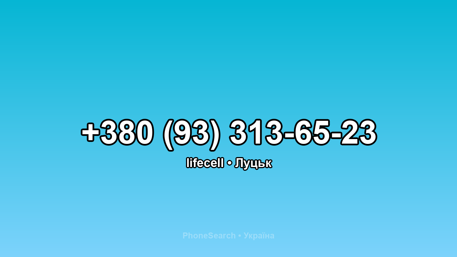 Номер +380 (93) 313-65-23 - вариант 2