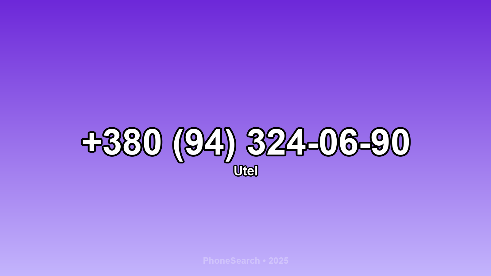 Номер +380 (94) 324-06-90 - вариант 1