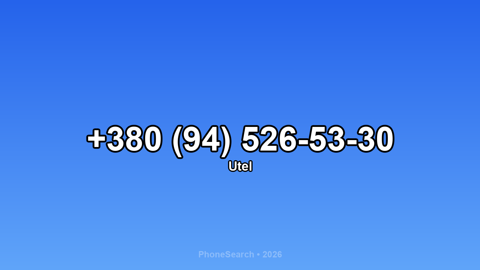 Номер +380 (94) 526-53-30 - вариант 2