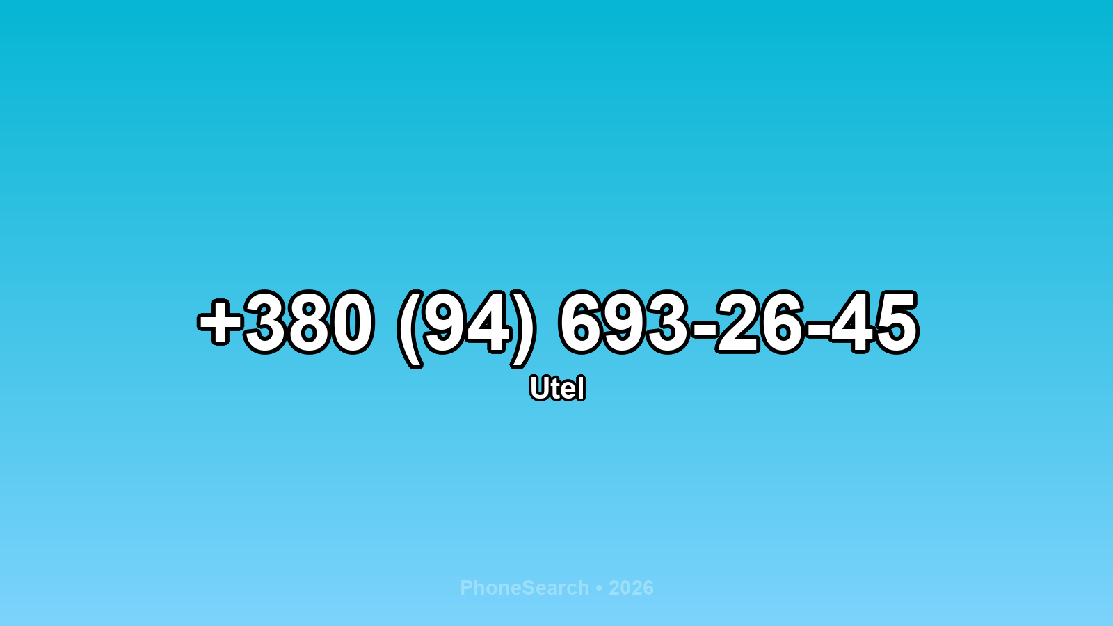 Номер +380 (94) 693-26-45 - вариант 1