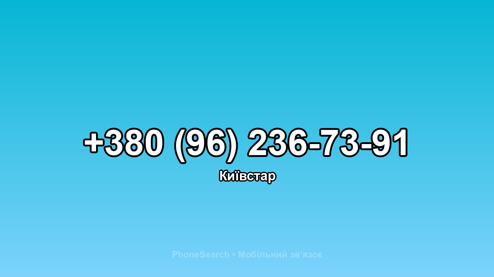 Номер +380 (96) 236-73-91 - вариант 2