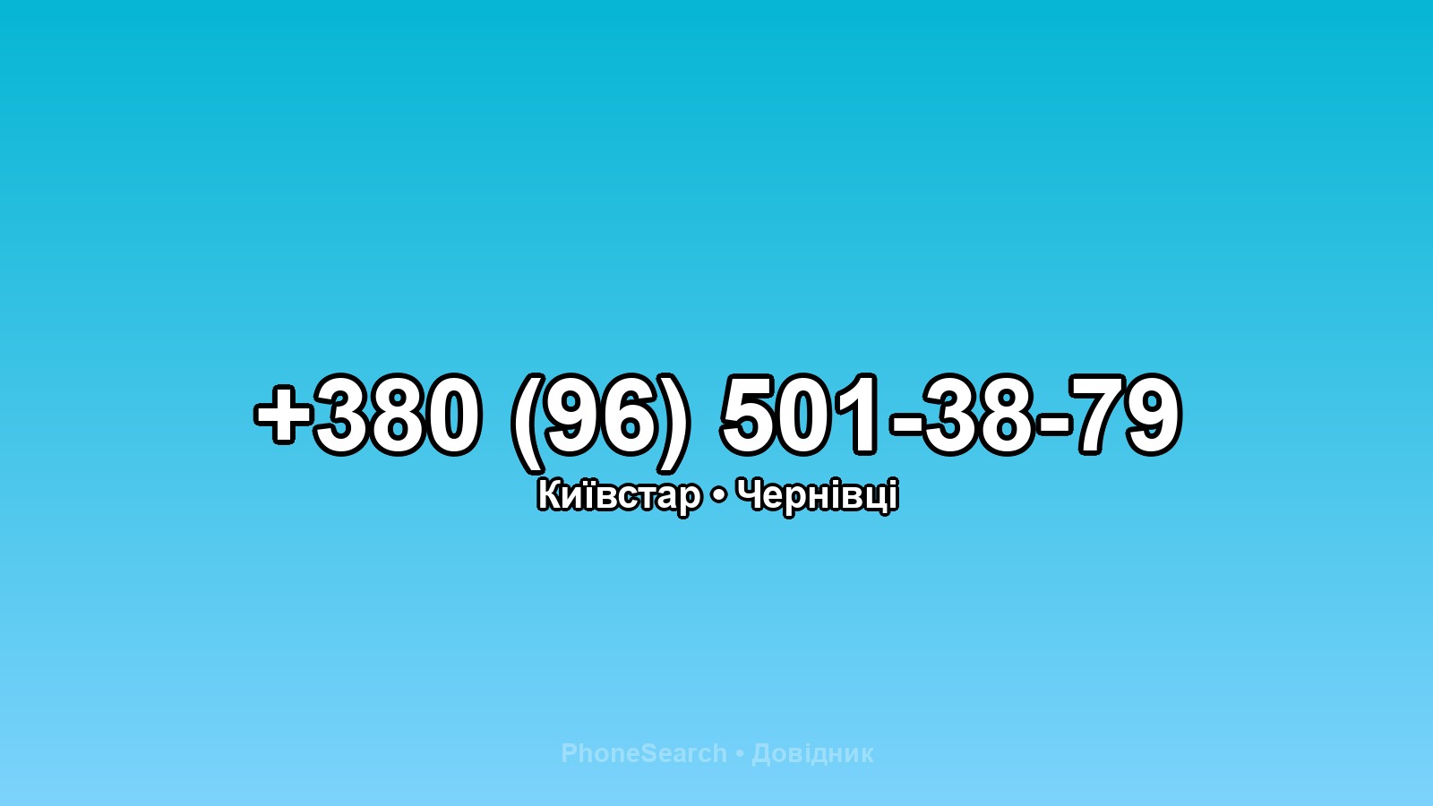 Номер +380 (96) 501-38-79 - вариант 1