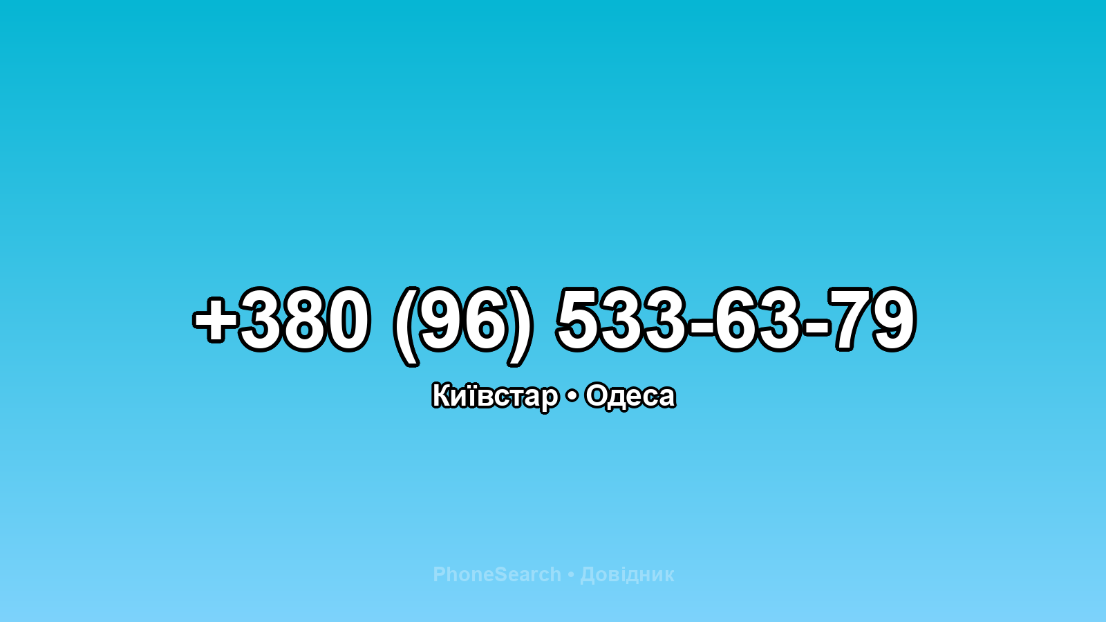 Номер +380 (96) 533-63-79 - вариант 1
